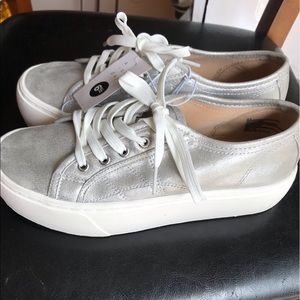 NWT silver platform sneakers
